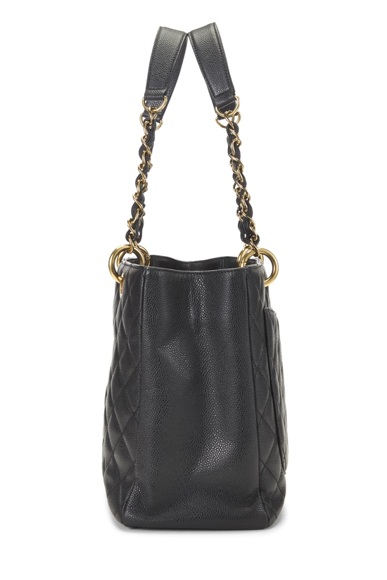 Black Quilted Caviar Grand Shopping Tote (GST), , large image number 2