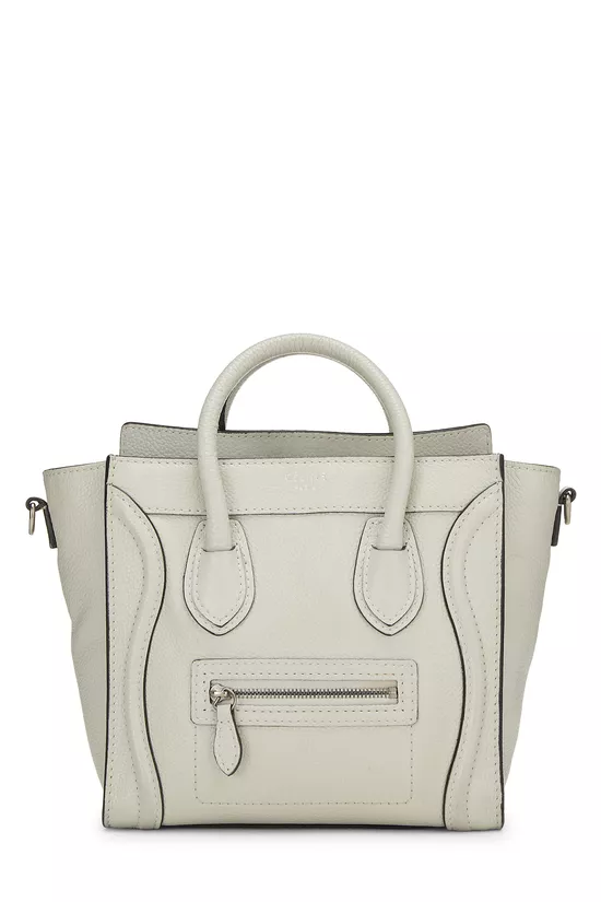 Grey Drummed Calfskin Leather Luggage Nano, , large image number 0