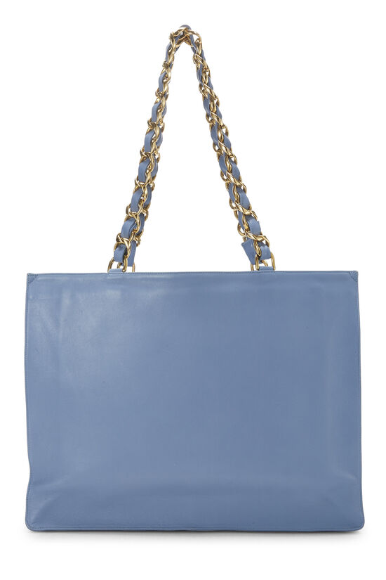 Blue Lambskin Flat Chain Handle Tote Large, , large image number 3