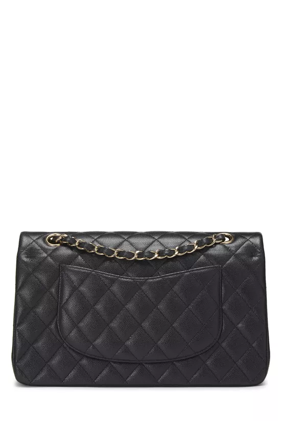 Navy Quilted Caviar Classic Double Flap Medium, , large image number 3