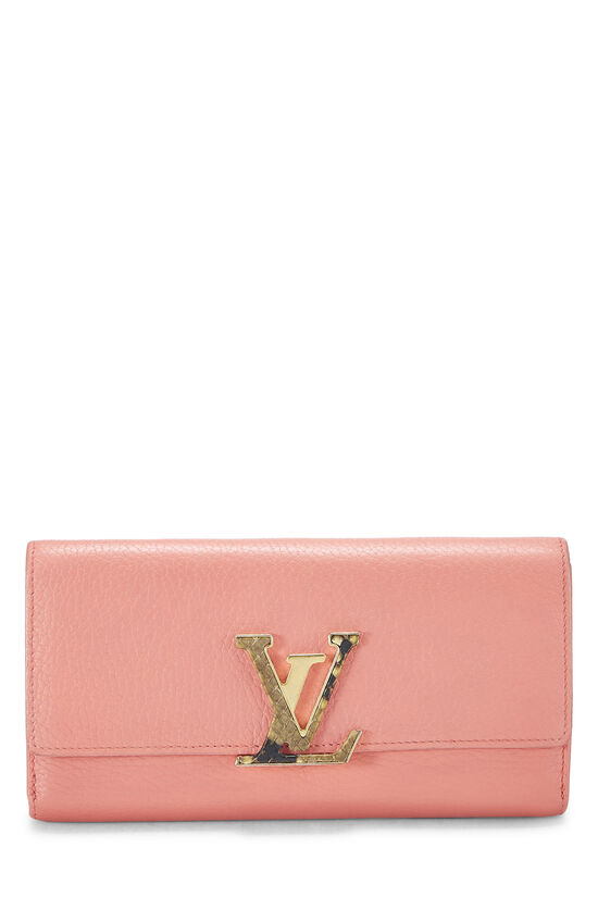 Louis Vuitton Pink Taurillon Leather Capucines Wallet QJAHPXJ3PB000