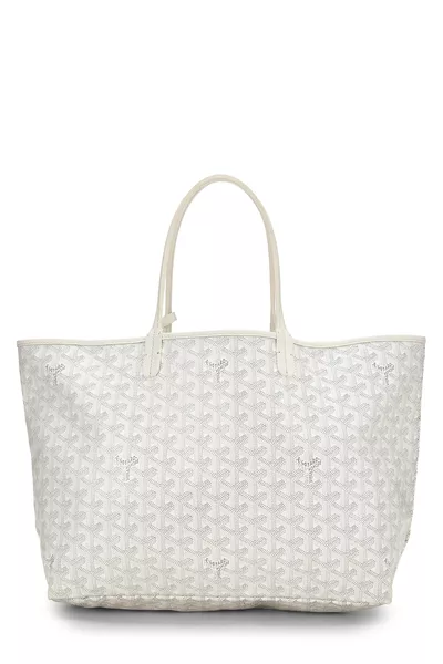 White Goyardine Canvas Saint-Louis PM