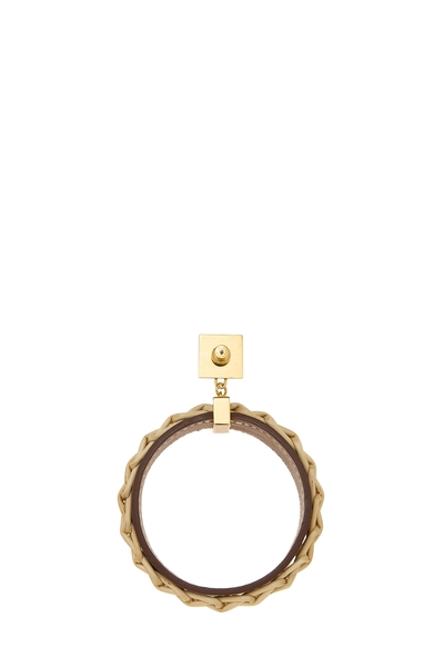 Beige Wicker Loop Medor Picnic Earrings, , large