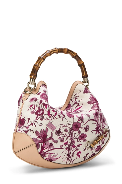 Gucci Pink Floral Canvas Peggy Hobo — photo 2