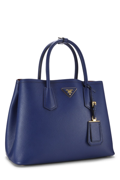 Prada Blue Saffiano Double Bag Small — photo 2