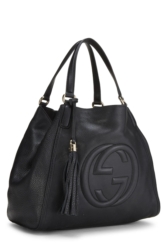 Black Leather Soho Convertible Shoulder Bag, , large image number 1