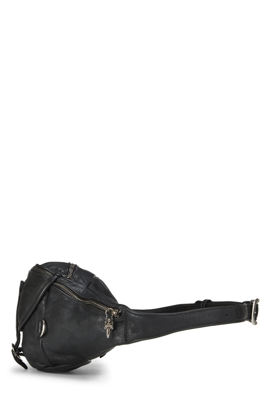 Black Leather Snat Pack Waist Bag, , large image number 2