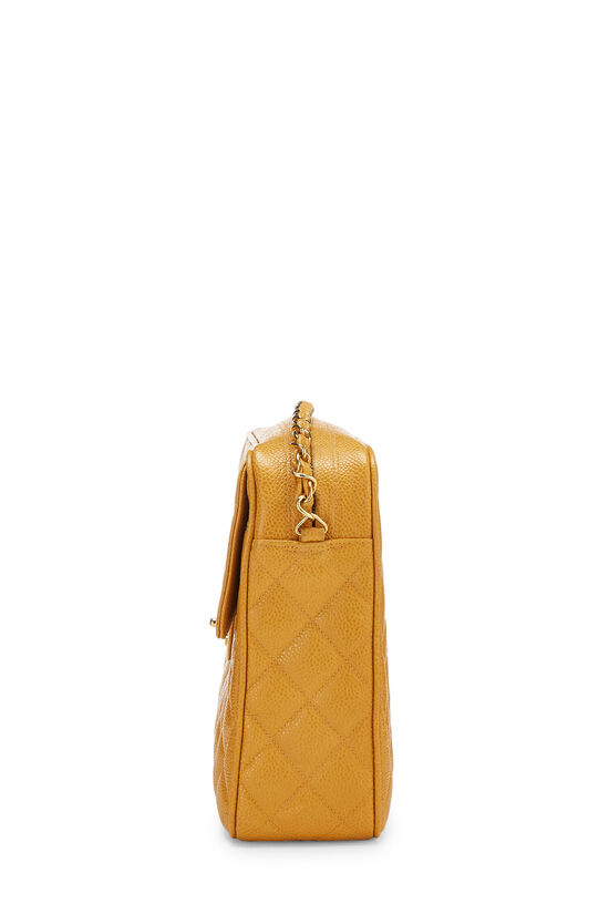 Chanel Yellow Quilted Caviar Pocket Camera Bag Large Q6BAMQ0FY5000