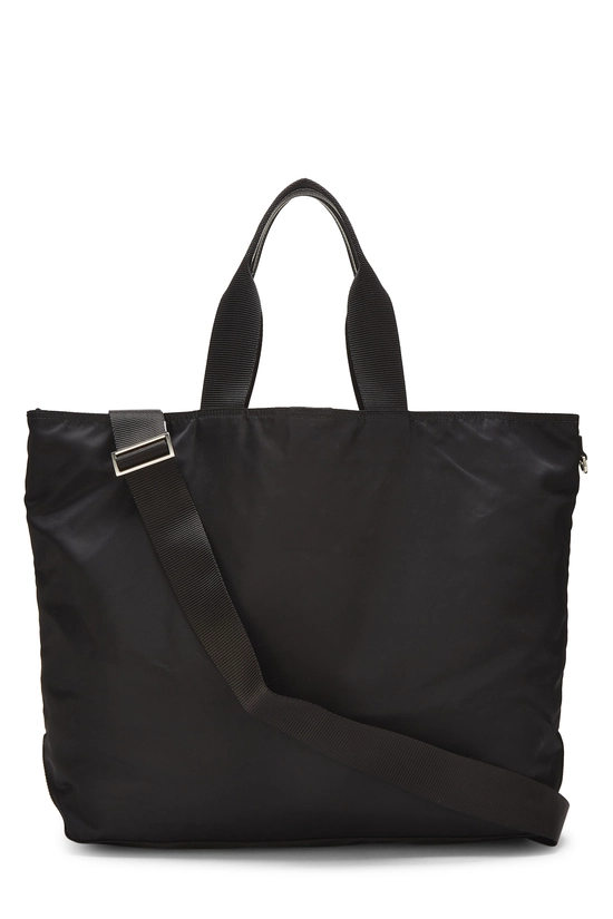 Black Nylon Convertible Handbag, , large image number 3