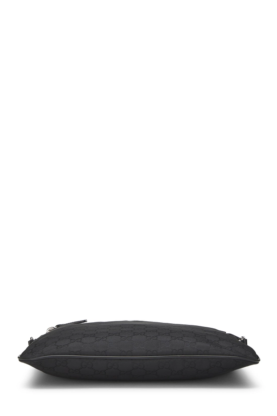 Black GG Nylon Zip Pocket Messenger Medium, , large image number 4