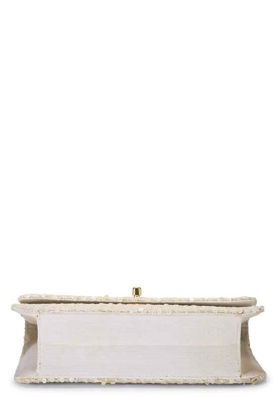 White Sequin Half Flap Medium, , large image number 4