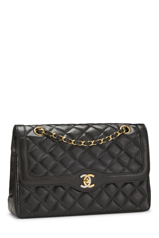 Black Quilted Lambskin Paris Limited Double Flap Medium, , large image number 1