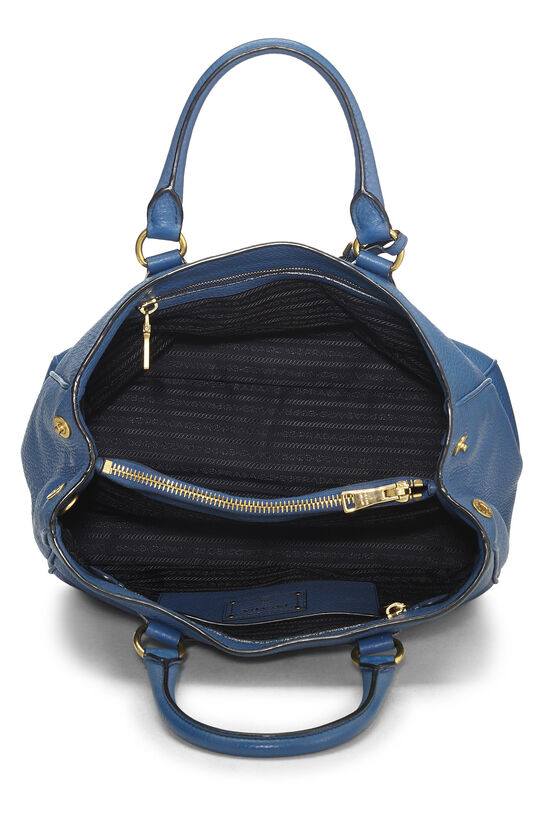 Blue Vitello Daino Convertible Handbag, , large image number 5