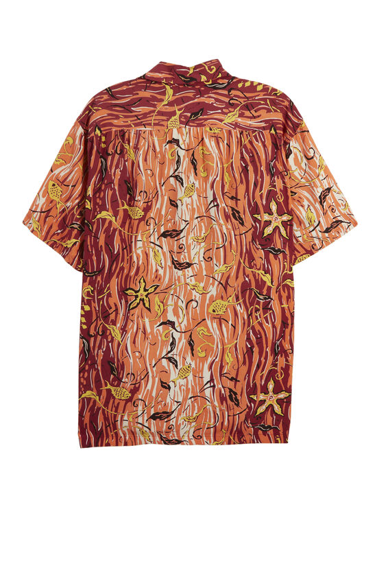 Multicolored Floral & Fish Paradise Sportswear Hawaiian Shirt, , large image number 1