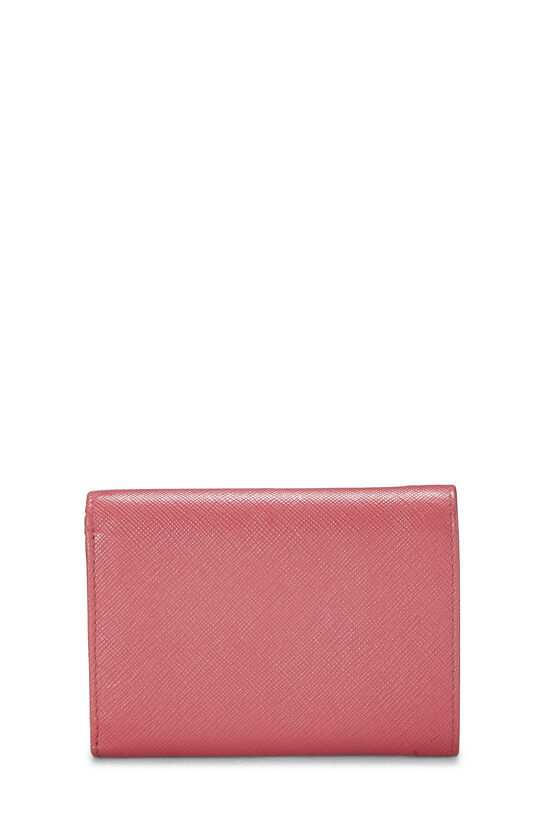 Pink Saffiano Trifold Wallet, , large image number 2