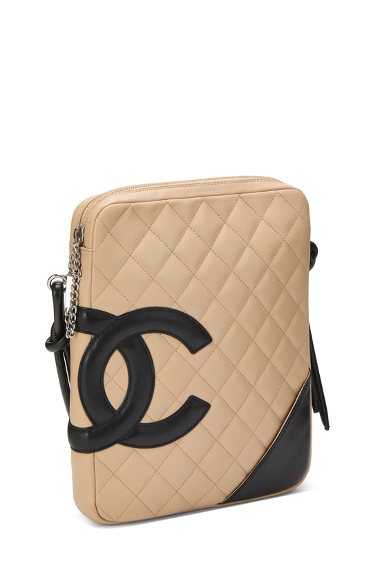 Beige Quilted Calfskin Cambon Shoulder Bag, , large image number 1
