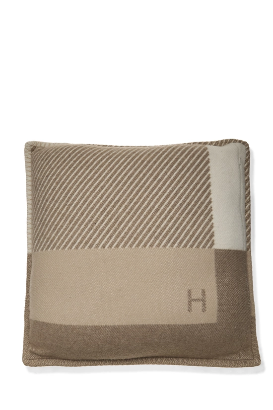 Beige Wool H Riviera Pillow, , large image number 1