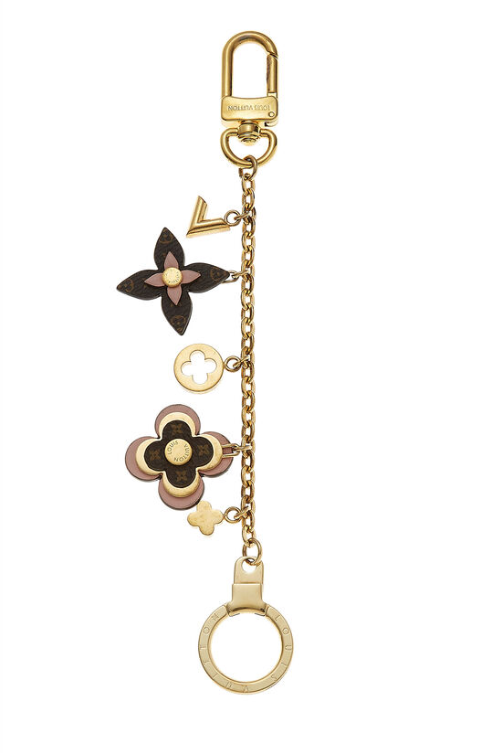 Gold & Multicolor Blooming Flowers Bag Charm, , large image number 1