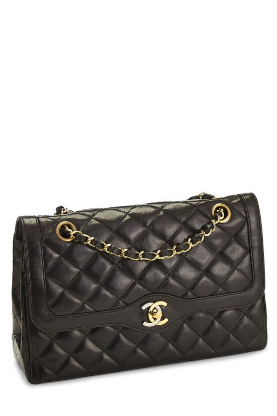 Black Quilted Lambskin Paris Limited Double Flap Medium, , large image number 1