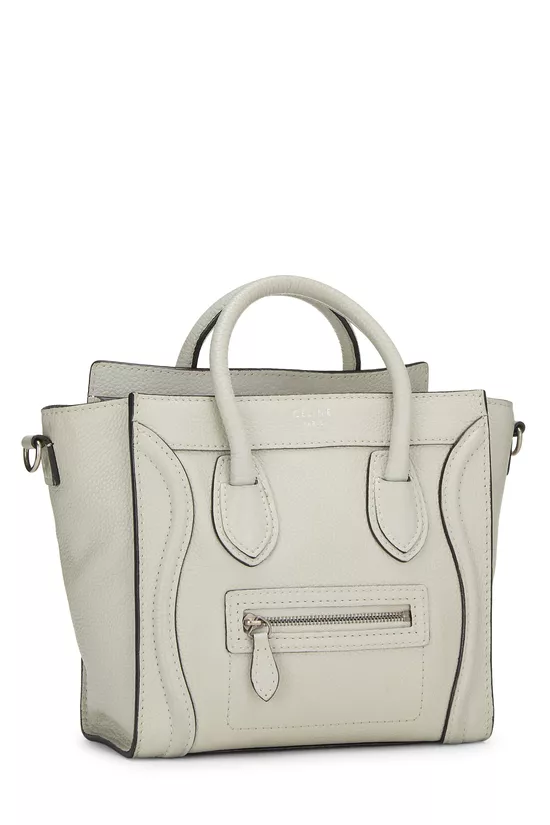 Grey Drummed Calfskin Leather Luggage Nano, , large image number 1