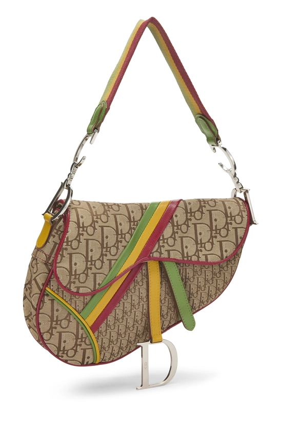Beige Rasta Trotter Canvas Saddle Bag, , large image number 1