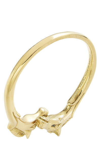Gold Double Horse Head Bracelet, , large