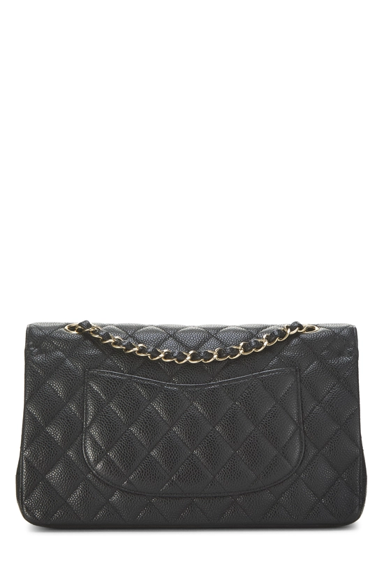 Black Quilted Caviar Classic Double Flap Medium, , large image number 3
