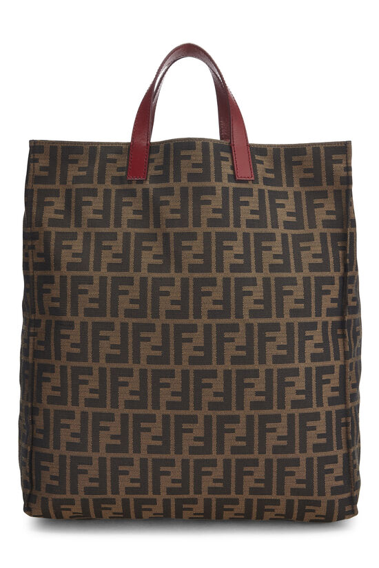 Brown Zucca Canvas Vertical Tote Medium, , large image number 4