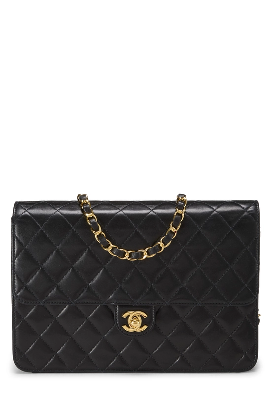 Black Quilted Lambskin Turnlock Ex Flap Medium, , large image number 0