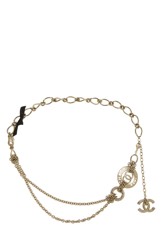 Gold 'CC' Chain Belt 2, , large image number 0