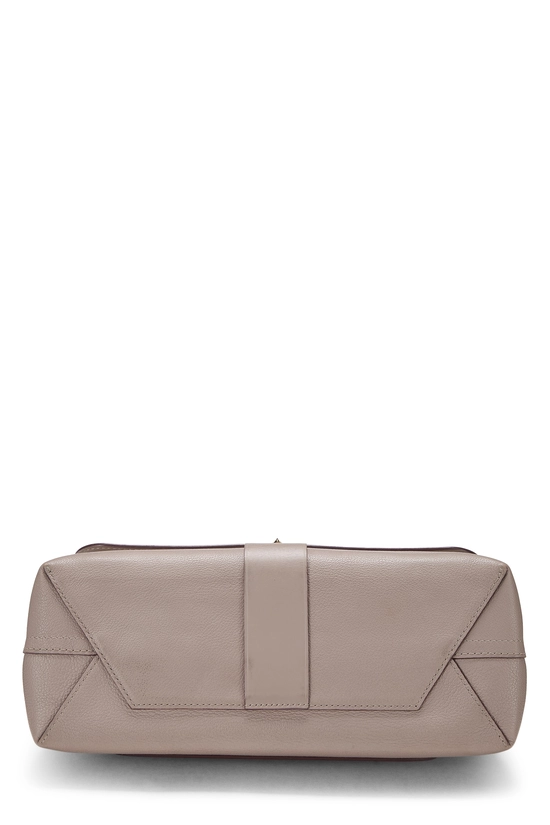 Beige Calfskin Leather Very Top Handle Bag, , large image number 4