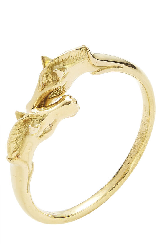 Gold Double Horse Head Bracelet, , large image number 0