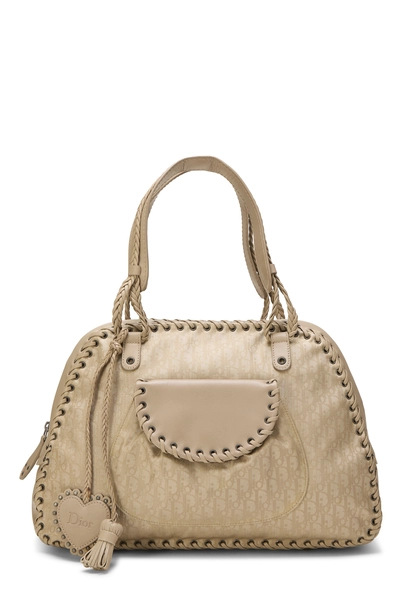 Christian Dior Brown Nylon Ethnic Shoulder Bag