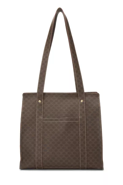 Brown Coated Canvas Macadam Tote