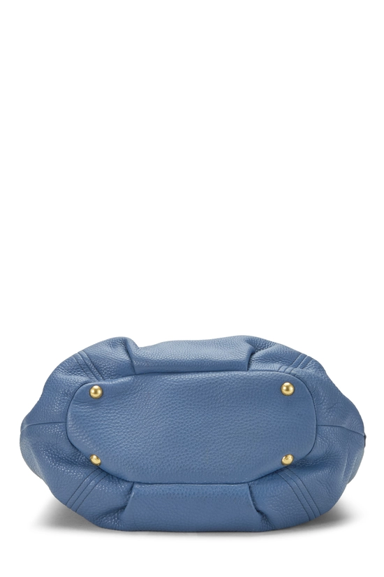 Blue Vitello Daino Sacca 2 Manici, , large image number 4