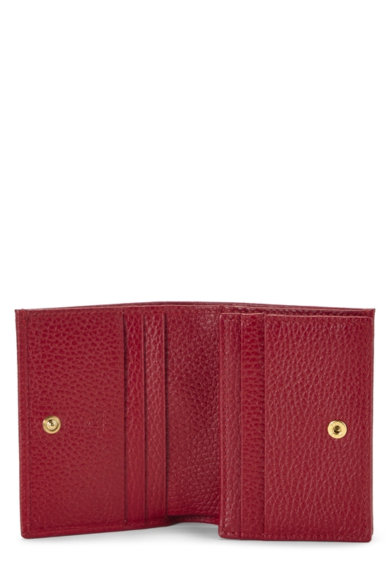 Red Leather GG Card Case, , large image number 3