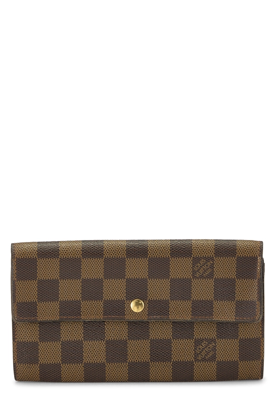 Damier Ebene Canvas Porte Monnaie Credit, , large image number 0