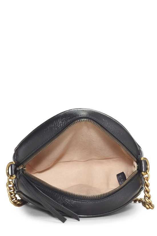 Black Leather GG Marmont Shoulder Bag Mini, , large image number 5