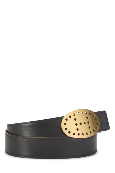 Black Leather Reversible Evelyne Belt 80