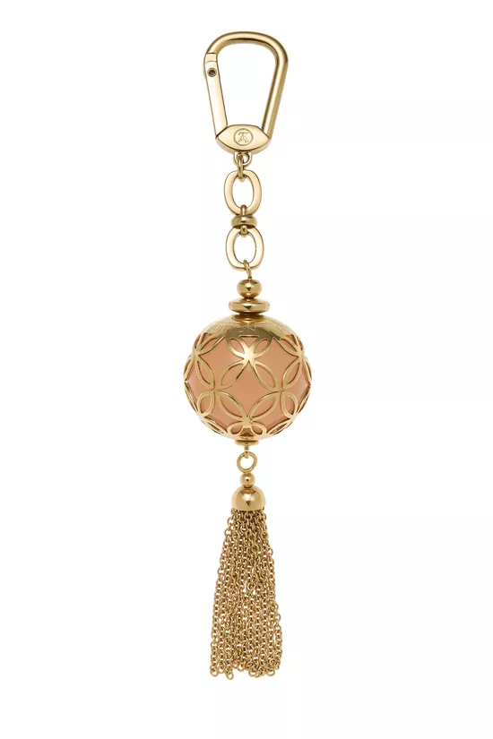 Gold Ice Ball Bag Charm, , large image number 0