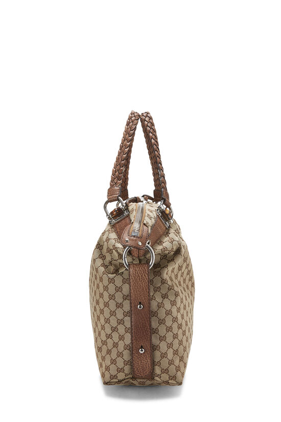 Original GG Canvas Bamboo Braided Tote, , large image number 2