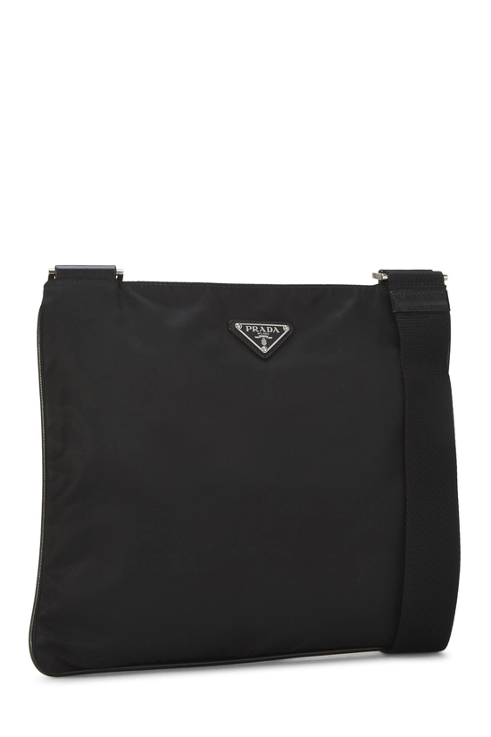 Black Nylon Messenger Bag Large, , large image number 1