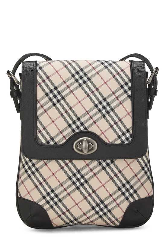 Black Jacquard Check Flap Crossbody Small, , large image number 0