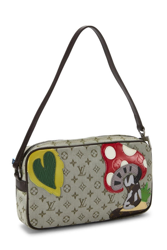 Green Monogram Mini Lin Patchwork Conte De Fees Pochette, , large image number 1