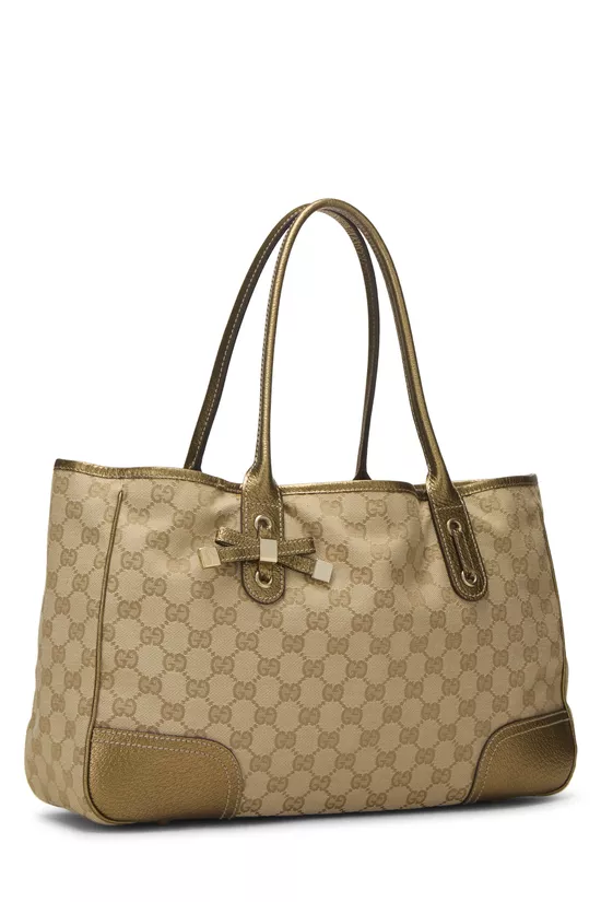 Gold Original GG Canvas Princy Tote, , large image number 1