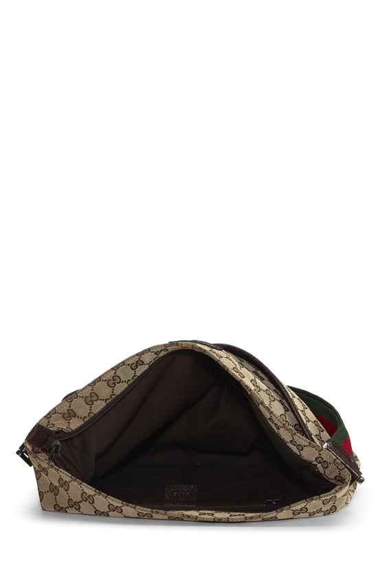 Brown Original GG Canvas Web Strap Pocket Messenger, , large image number 5