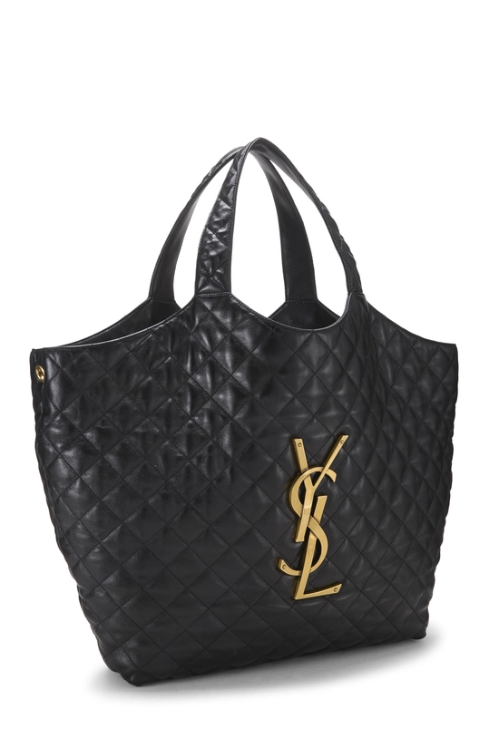 Black Lambskin Icare Shopping Tote Maxi, , large image number 1