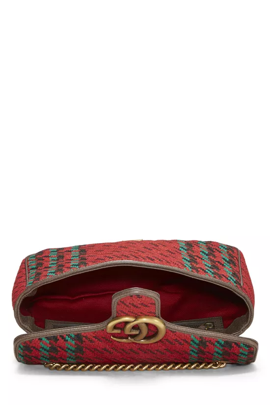 Multicolor Houndstooth Wool Marmont Shoulder Bag Small, , large image number 5