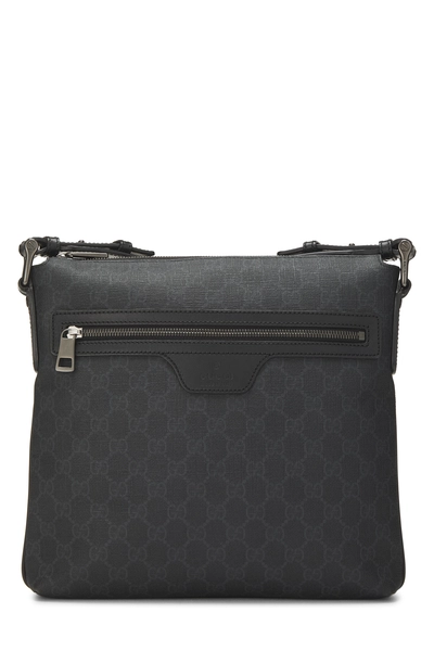 Black GG Supreme Canvas Messenger Bag