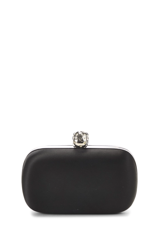 Black Embellished Skull Box Clutch, , large image number 3